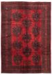 Bordered  Tribal Red Area rug 6x9 Afghan Hand-knotted 342468