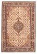 Bordered  Traditional Ivory Area rug 3x5 Indian Hand-knotted 343116