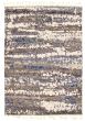 Carved  Transitional Grey Area rug 5x8 Indian Hand-knotted 345589