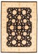 Bordered  Traditional Black Area rug 5x8 Afghan Hand-knotted 345883