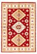 Bordered  Traditional Red Area rug 5x8 Indian Hand-knotted 346256