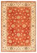 Bordered  Traditional Red Area rug 6x9 Afghan Hand-knotted 346341