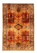 Bordered  Traditional Brown Area rug 5x8 Afghan Hand-knotted 346559
