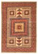 Bordered  Traditional Ivory Area rug 4x6 Afghan Hand-knotted 348166