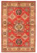 Bordered  Traditional Red Area rug 6x9 Afghan Hand-knotted 348310