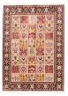 Bordered  Traditional Ivory Area rug 4x6 Indian Hand-knotted 348642
