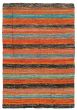 Flat-weaves & Kilims  Transitional Brown Area rug 4x6 Indian Flat-Weave 349448