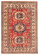 Bordered  Traditional Red Area rug 3x5 Afghan Hand-knotted 356013