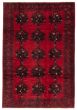 Bordered  Tribal Red Area rug 6x9 Afghan Hand-knotted 357392