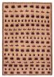 Bordered  Tribal Brown Area rug 6x9 Afghan Hand-knotted 358225