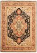 Bordered  Traditional Black Area rug 10x14 Indian Hand-knotted 362102