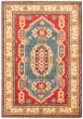 Bordered  Traditional Red Area rug 5x8 Afghan Hand-knotted 363709