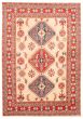 Bordered  Traditional Ivory Area rug Unique Afghan Hand-knotted 364080