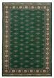 Bordered  Traditional Green Area rug 6x9 Pakistani Hand-knotted 364185
