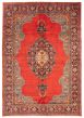 Bordered  Traditional Red Area rug Unique Persian Hand-knotted 366403