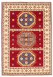 Bordered  Traditional Red Area rug 5x8 Indian Hand-knotted 370518