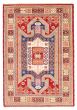 Bordered  Traditional Red Area rug 5x8 Indian Hand-knotted 370532