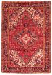 Bordered  Traditional Red Area rug 8x10 Persian Hand-knotted 371472