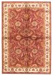 Bordered  Traditional Red Area rug 5x8 Indian Hand-knotted 374376