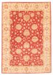 Bordered  Traditional Red Area rug 5x8 Afghan Hand-knotted 375269