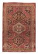 Bordered  Vintage/Distressed Red Area rug 3x5 Turkish Hand-knotted 378041