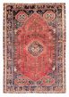 Bordered  Tribal Red Area rug 6x9 Turkish Hand-knotted 380225