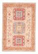 Bordered  Geometric Brown Area rug 5x8 Afghan Hand-knotted 382047