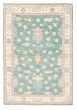 Bordered  Transitional Green Area rug 3x5 Pakistani Hand-knotted 382187