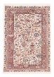 Bordered  Traditional Ivory Area rug 4x6 Persian Hand-knotted 382292