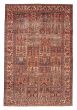 Bordered  Vintage/Distressed Red Area rug 6x9 Turkish Hand-knotted 385098