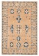 Geometric  Vintage/Distressed Brown Area rug 6x9 Afghan Hand-knotted 392443