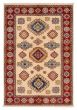 Bordered  Transitional Ivory Area rug 3x5 Afghan Hand-knotted 392797