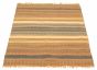 Indian Kalista 3'10" x 5'2" Flat-Weave Wool Kilim 