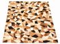 Argentina Cowhide Patchwork 4'1" x 5'11" Handmade Leather Rug 