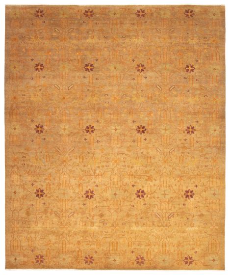 Transitional Ivory Area rug 12x15 Pakistani Hand-knotted 368364