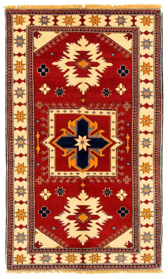 Bordered  Traditional Brown Area rug 5x8 Indian Hand-knotted 346244