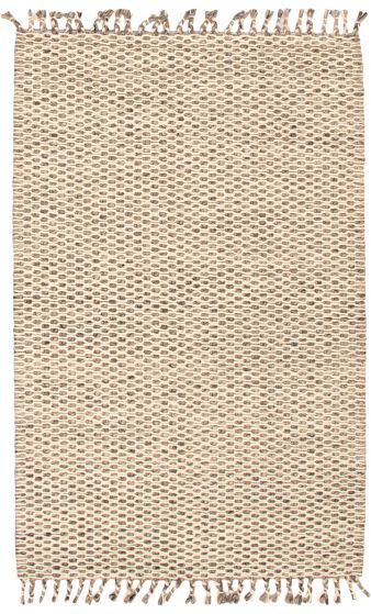 Braided  Transitional Ivory Area rug 5x8 Indian Braided Weave 350054