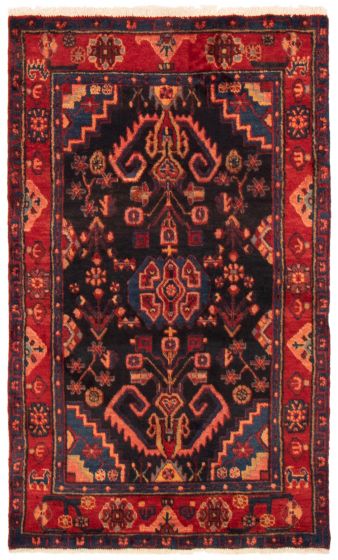 Bordered  Traditional Blue Area rug 3x5 Persian Hand-knotted 365042