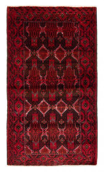 Bordered  Traditional Black Area rug 3x5 Afghan Hand-knotted 379088