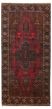 Bordered  Tribal Red Area rug Unique Turkish Hand-knotted 317803