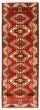 Bordered  Traditional Red Runner rug 8-ft-runner Indian Hand-knotted 347347
