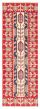 Bordered  Traditional Red Runner rug 6-ft-runner Afghan Hand-knotted 359443