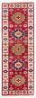 Bordered  Traditional Red Runner rug 8-ft-runner Indian Hand-knotted 363192