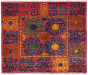Casual  Transitional Brown Area rug Square Indian Hand-knotted 287369