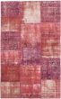 Transitional Red Area rug 5x8 Turkish Hand-knotted 200471
