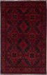 Traditional Red Area rug 3x5 Afghan Hand-knotted 236411