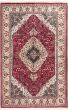 Bordered  Traditional Red Area rug 5x8 Indian Hand-knotted 281734