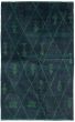 Casual  Transitional Blue Area rug 5x8 Indian Hand-knotted 286957