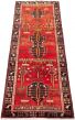 Bordered  Traditional Red Runner rug 10-ft-runner Persian Hand-knotted 303496