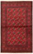 Bordered  Tribal Red Area rug 4x6 Afghan Hand-knotted 328686